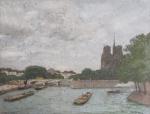 Alexis Louis DE BROCA (1868-1948)
Paris, la Seine et le chevet...