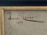 Louis AZÉMA (1876-1963)
Portrait de poupon, 1913. 
Huile sur carton signée...