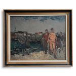 Abel BERTRAM (1871-1954)
Retour de pêche, 1938. 
Huile sur toile signée...