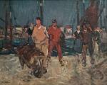 Abel BERTRAM (1871-1954)
Les marins
Huile sur toile signée en bas à...