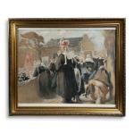 Adolphe GUMERY (1861-1943)
Bretagne, la procession
Gouache sur carton signée en bas...