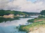 Gaston BALANDE (1880-1971)
Paysage fluvial
Huile sur toile signée en bas à...