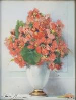 Henri BURON (1880-1969)
Bouquet de fleurs, 1951. 
Pastel signée en bas...