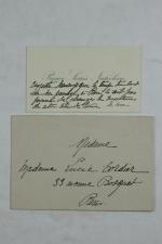 Louis-Napoléon BONAPARTE, billet autographe sur une carte de visite avec...