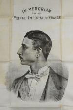 Louis-Napoléon BONAPARTE, foulard de soie imprimé à l'effigie du Prince...