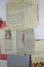 Louis-Napoléon BONAPARTE, ensembles de documents, coupures de journaux, photographies, fiches...