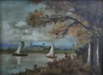 J. CHATELIN (XIX-XXème)
Voiliers sur la rivière
Huile sur toile signée en...