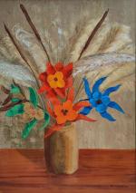 Félix BILLARD (1912-1988)
Fleurs artificielles, 1974. 
Huile sur toile signée et...