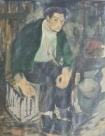 Jean BRUNEAU (1921-2001)
Portrait d'homme
Gouache signée en bas à droite
62 x...