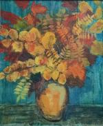 Félix BILLARD (1912-1988)
Bouquet de feuilles, 1962. 
Huile sur toile signée...