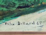 Félix BILLARD (1912-1988)
Maisons à la Haie Fouassière, 1967. 
Huile sur...