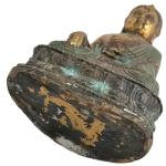 CHINE
Divinité en bronze en partie peint et doré
H.: 12.5 cm