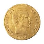 PIECE de 5 francs or Napoléon III tête nue 1860