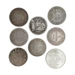 Lot de 7 PIECES de 5 francs argent (1808, 1810,...