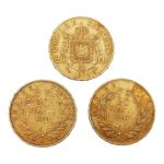 3 PIECES de 20 francs or (1855, 1856, 1868)