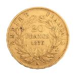 PIECE de 20 francs or Napoléon III tête nue (1856)