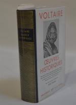 LA PLEIADE Voltaire, Oeuvres historiques, un volume