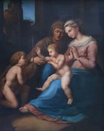 ECOLE ITALIENNE d'après RAPHAEL (1483-1520)
La Madone de l'Amour divin
Huile sur...