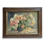 Albert Tibule FURCY DE LAVAULT (1847-1915)
Les roses
Huile sur toile signée...