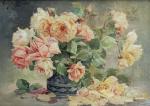 Albert Tibule FURCY DE LAVAULT (1847-1915)
Les roses
Huile sur toile signée...