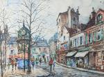 Georges ROSE (1895-1951)
Paris, Montmartre
Aquarelle signée en bas à gauche
41 x...