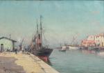 Henry MALFROY (1895-1944)
Sète, quai des chalutiers
Huile sur toile signée en...