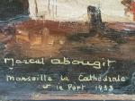 Marcel ABOUGIT (XXème)
Marseille, la cathédrale et le port, 1933. 
Huile...