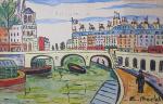 Élisée MACLET (1881-1962)
Paris, la Seine
Aquarelle signée en bas à droite
17...