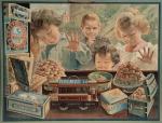d'après Vincent BOCCINO (XIX-XXème)
Les enfants derrière la vitrine
Panonceau lithographié pour...