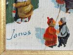 JANOS (XXème)
Scène de rue hivernale
Huile sur toile signée en bas...