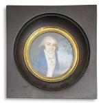 ECOLE FRANCAISE du XIXème
Portrait d'homme
Miniature à vue ronde 
D.: 5.3...