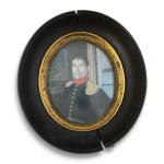 ECOLE FRANCAISE du XIXème
Portrait d'homme
Miniature à vue ovale 
6.6 x...