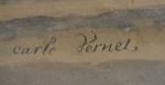 Carle VERNET (1758-1836) d'après.
Chef de Mamelucks
Gravure 
48 x 38.5 cm...