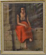 Edouard Jean Alexandre JOLIN (1817-1892)
Pau, jeune fille assise au pied...