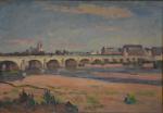 Abel LAUVRAY (1870-1850)
Pont de Tours
Huile sur toile signée en bas...
