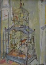 Jean COMMERE (1920-1986)
La cage
Huile sur toile signée en bas à...