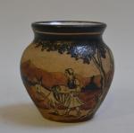 CIBOURE - période VILOTTE
Vase en grès vernissé à décor rayonnant...