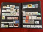 France, dans un classeur Yvert et Tellier, ensemble de timbres...
