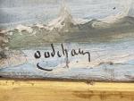 GODCHAUX (XIX-XXème)
Promenade en bord de mer
Huile sur toile signée en...