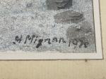H. MIGNON (XIX-XXème)
Marine, 1925. 
Aquarelle signée et datée en bas...