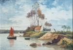 Yvonne BLOSSIER (1897-1947)
Voilier près des côtes
Huile sur toile signée en...