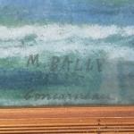M. BALLY (XXème)
Concarneau, voiliers près des côtes, 1945. 
Pastel signé,...
