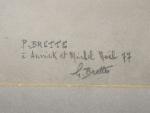 Pierre BRETTE (1905-1961)
Marine
Dessin rehaussé de pastel formant projet portant signature,...