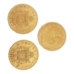 3 PIECES de 20 francs or 1862-1863-1910