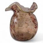 attribué à MONTJOYE
Vase en verre à décor or d'oiseaux et...
