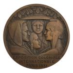 Lucien BAZOR (1889-1974)
Exposition coloniale internationale Paris 1931
Médaille ronde en bronze,...