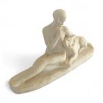 Louis RICHÉ (1877-1949)
Jeune femme nue et son chien
Groupe en albâtre,...