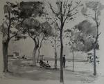 Paul Emile LECOMTE (1877-1950)
La Rochelle, à l'ombre des arbres, 1938....