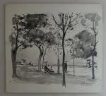 Paul Emile LECOMTE (1877-1950)
La Rochelle, à l'ombre des arbres, 1938....
