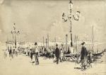 Paul Emile LECOMTE (1877-1950)
Venise, les gondoles
Lavis signé en bas à...